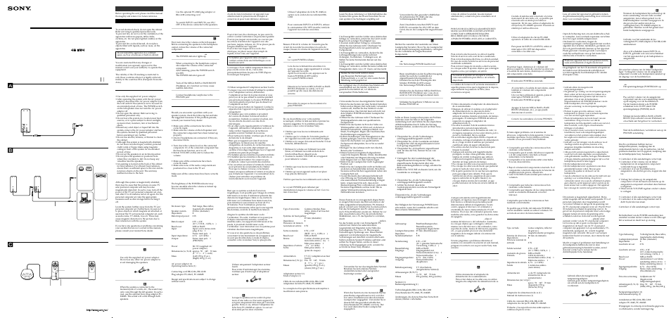 Sony SRS-Z30 User Manual | 2 pages