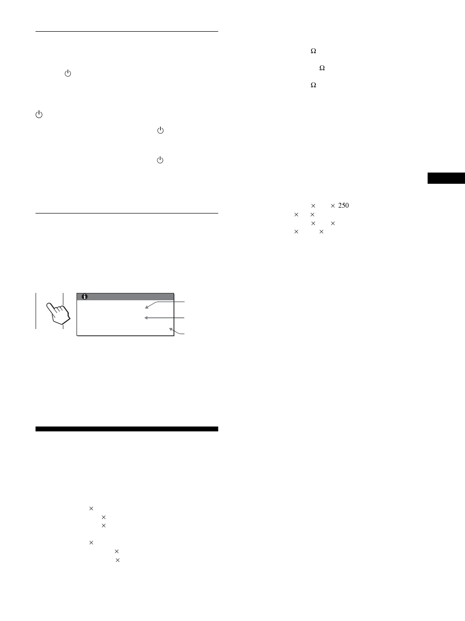 Self-diagnosis function, Displaying this monitor’s information, Specifications | Sony SDM-P234 User Manual | Page 5 / 20