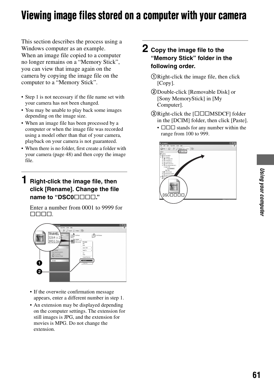 Sony DSC-P200 User Manual | Page 61 / 99