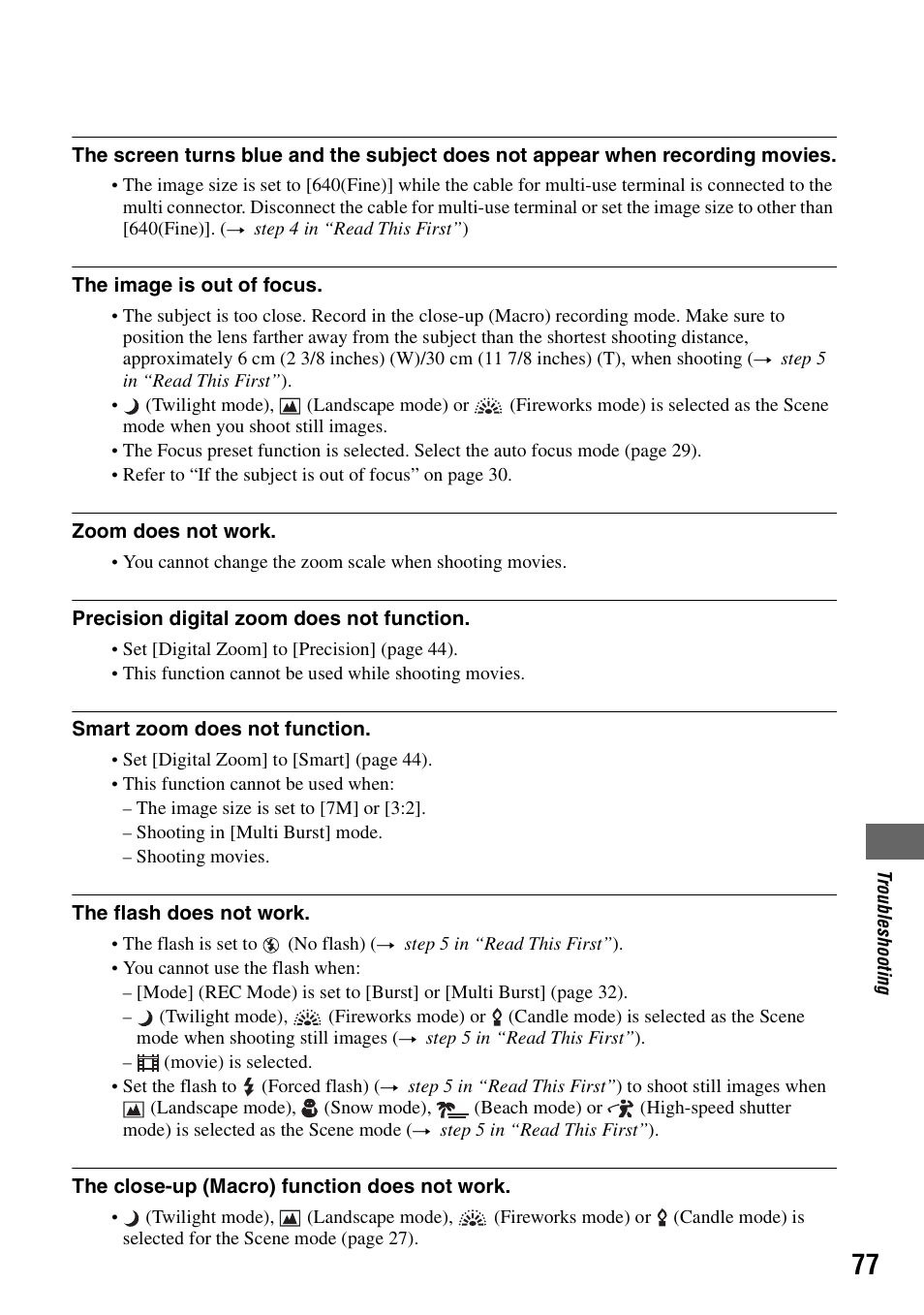 Sony DSC-P200 User Manual | Page 77 / 99