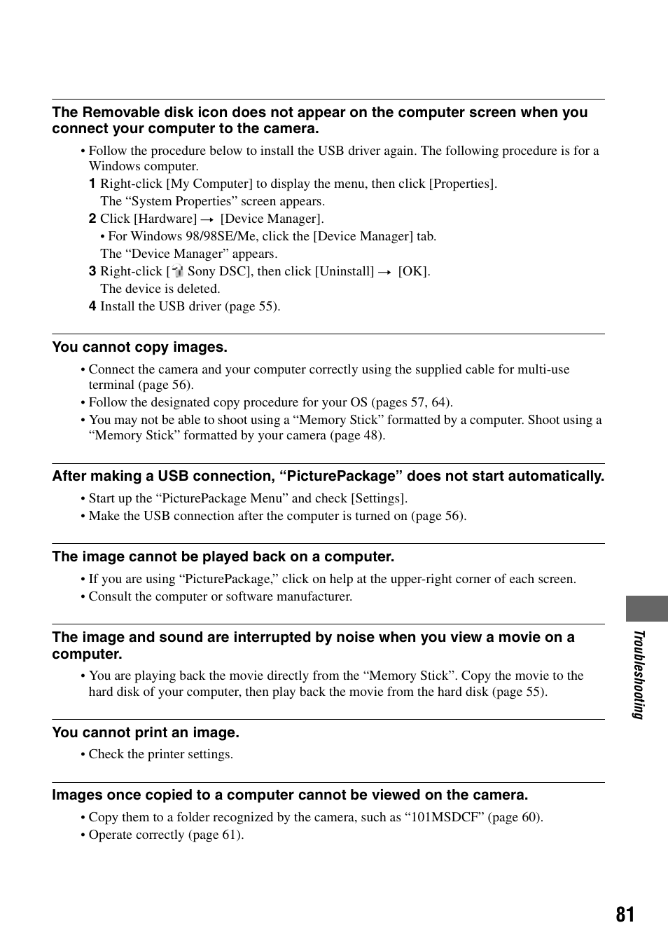 Sony DSC-P200 User Manual | Page 81 / 99