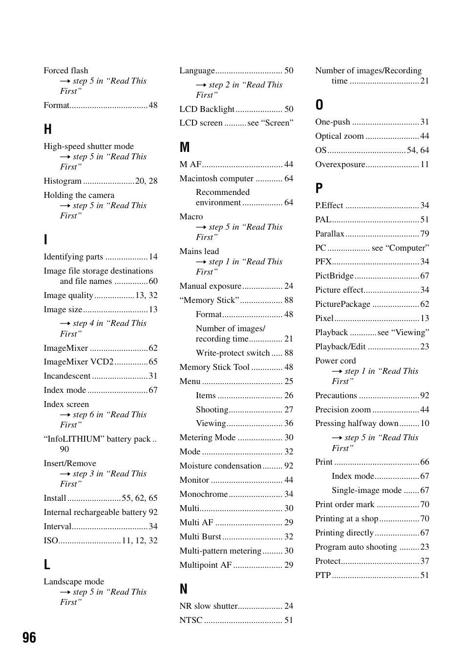 Sony DSC-P200 User Manual | Page 96 / 99