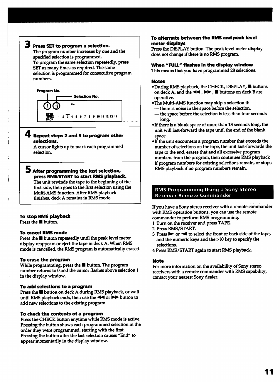 Sony TC-WR545 User Manual | Page 11 / 21