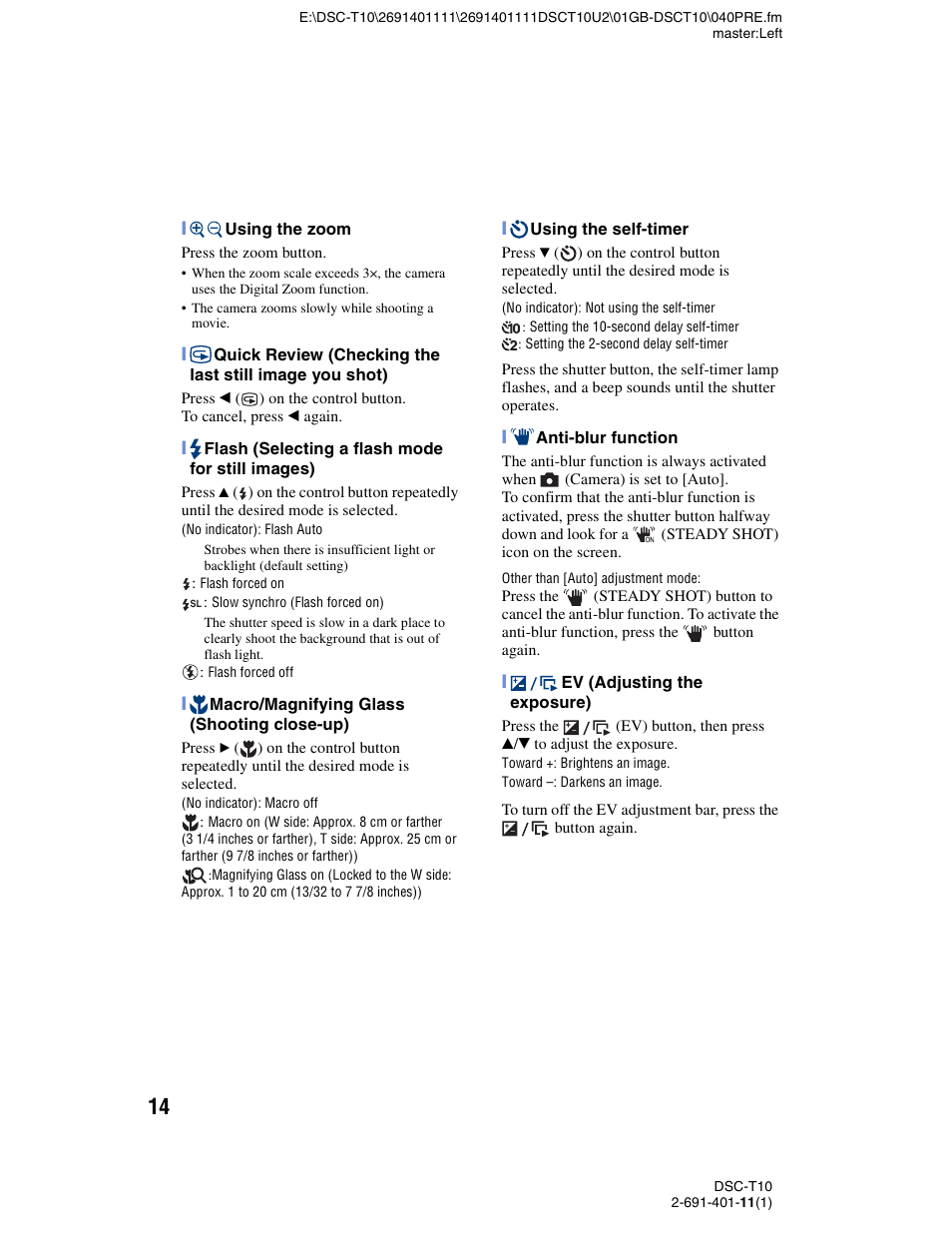 Sony DSC-T10 User Manual | Page 14 / 32