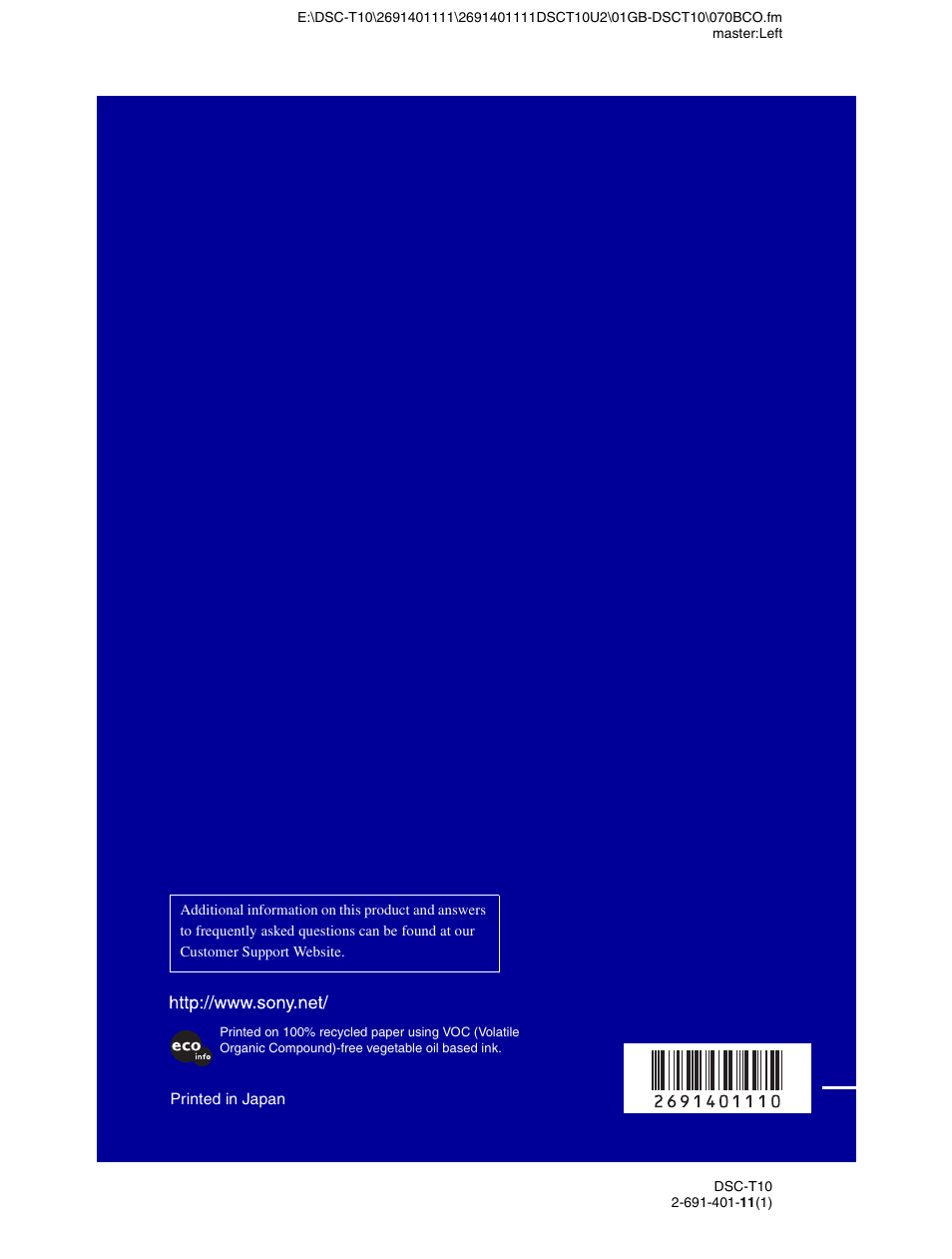 Sony DSC-T10 User Manual | Page 32 / 32
