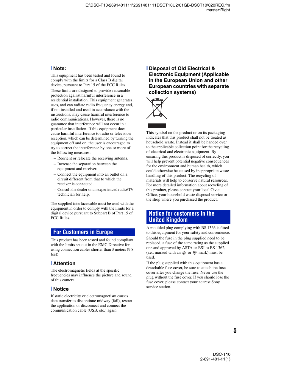 Sony DSC-T10 User Manual | Page 5 / 32