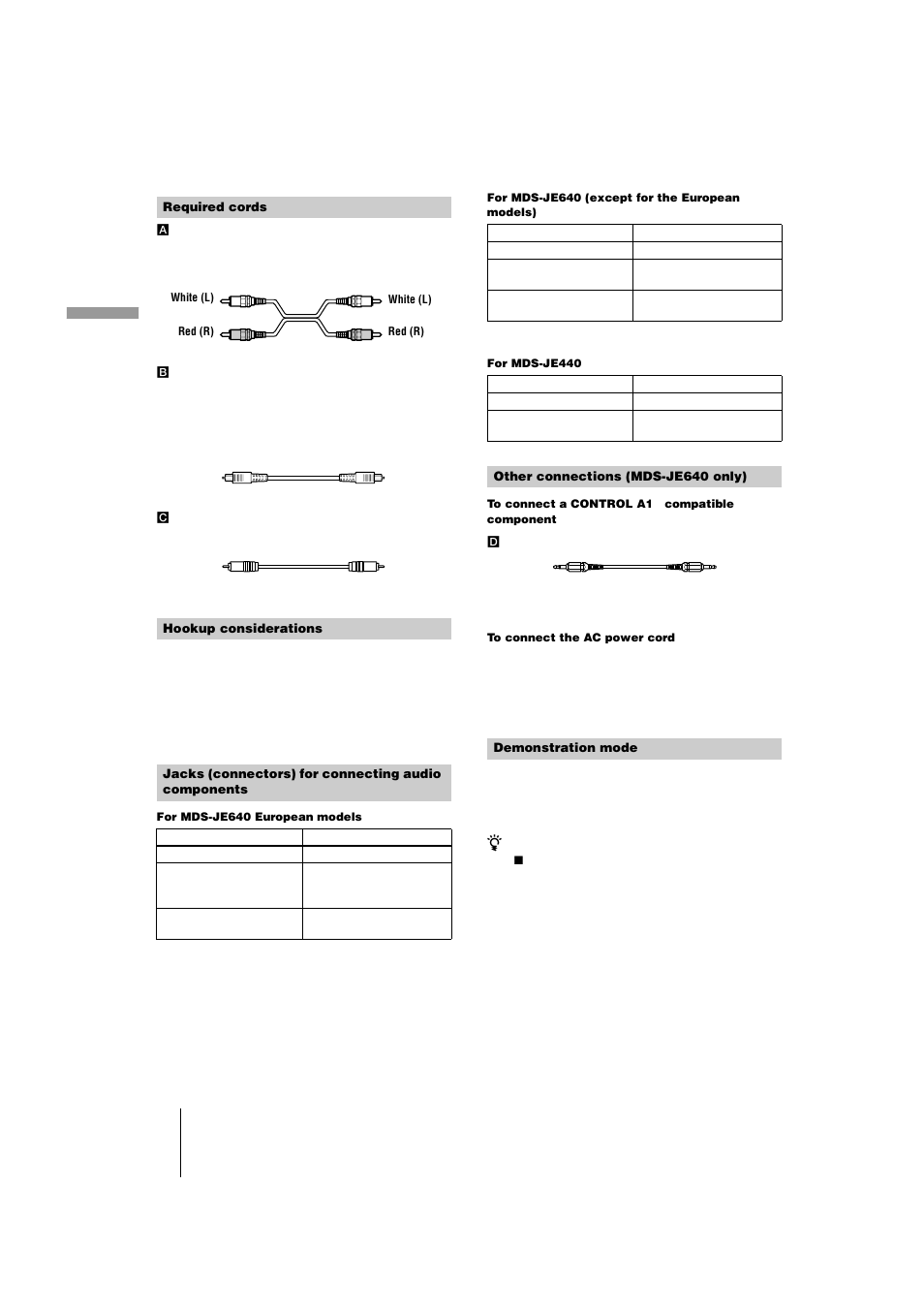 Sony MDS-JE440 User Manual | Page 12 / 60