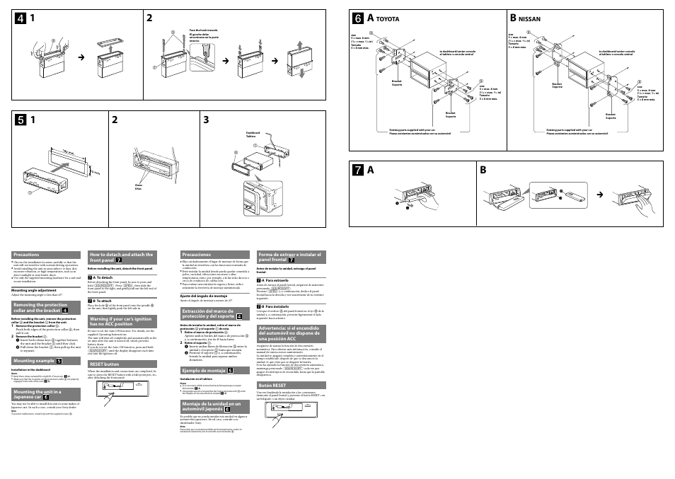 Toyota, Nissan | Sony DSX-S210X User Manual | Page 2 / 2