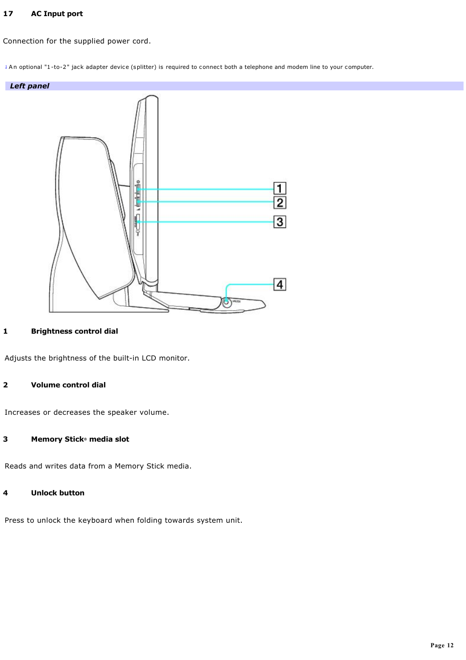 Sony PCV-W600G User Manual | Page 12 / 138