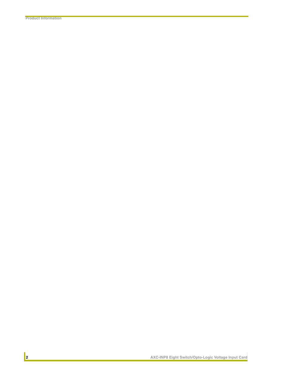 AMX AXC-INP8 User Manual | Page 6 / 8