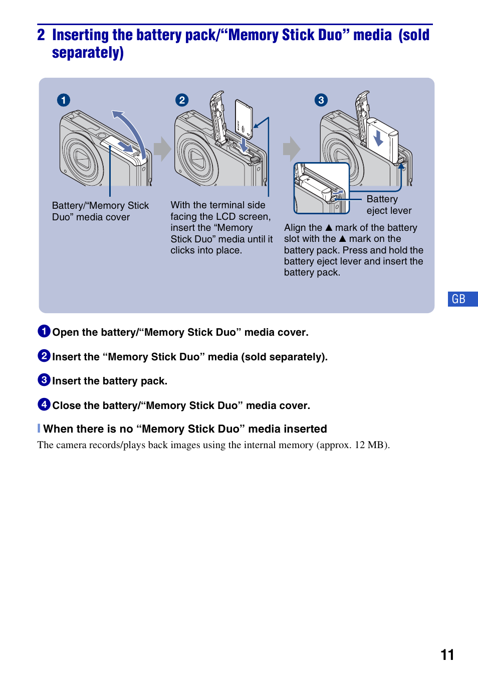 Sony DSC-S980 User Manual | Page 11 / 72