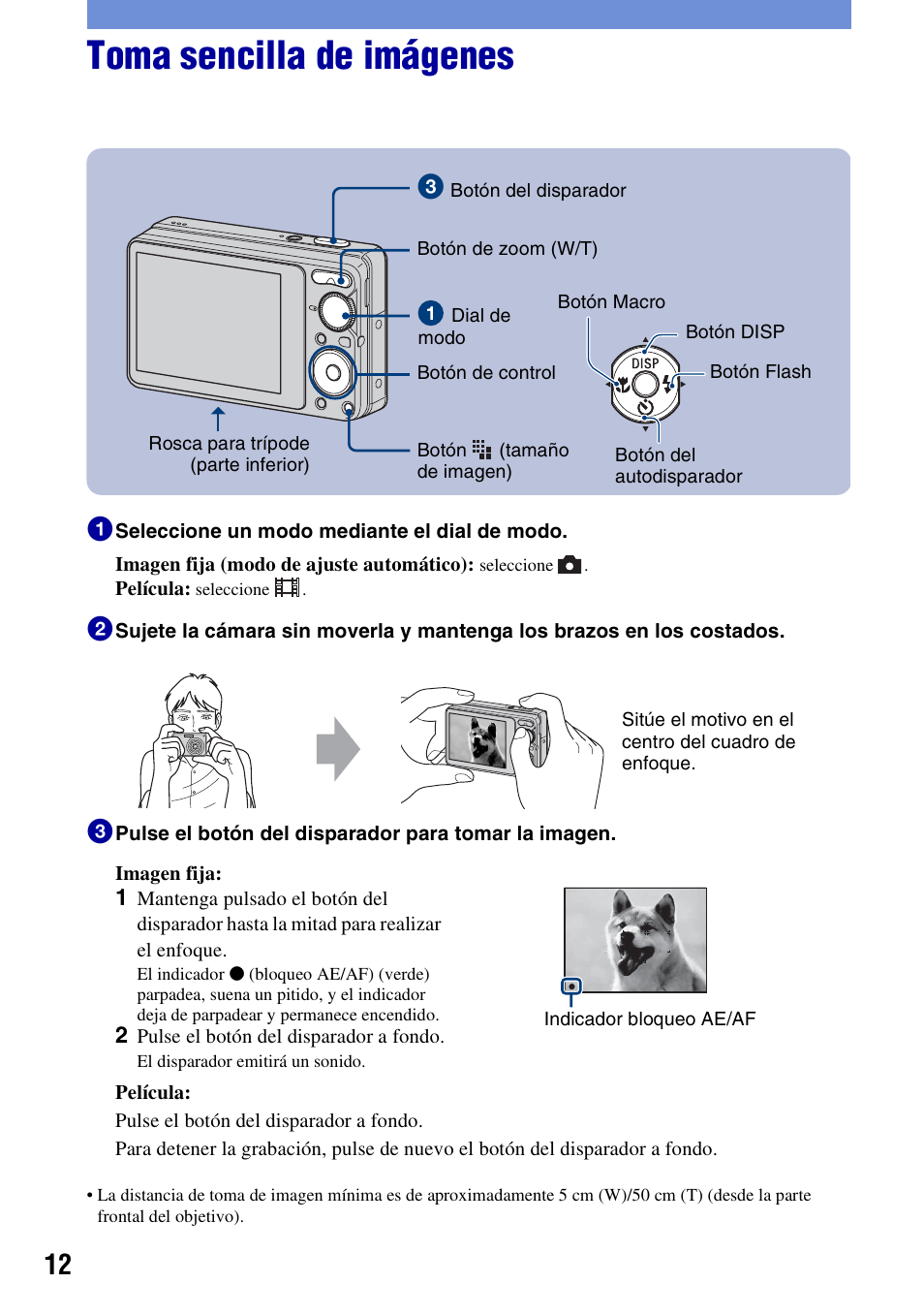 Toma sencilla de imágenes | Sony DSC-S980 User Manual | Page 46 / 72