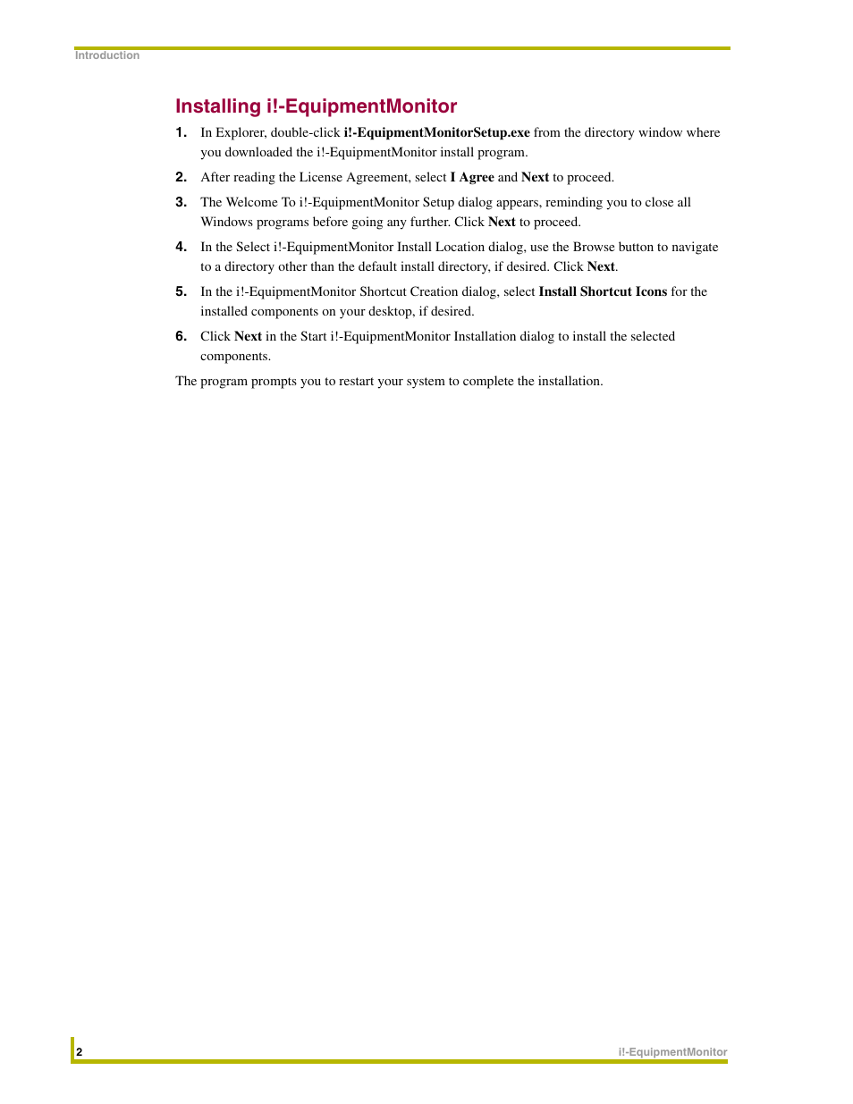 Installing i!-equipmentmonitor | AMX i!-EquipmentMonitor User Manual | Page 6 / 18