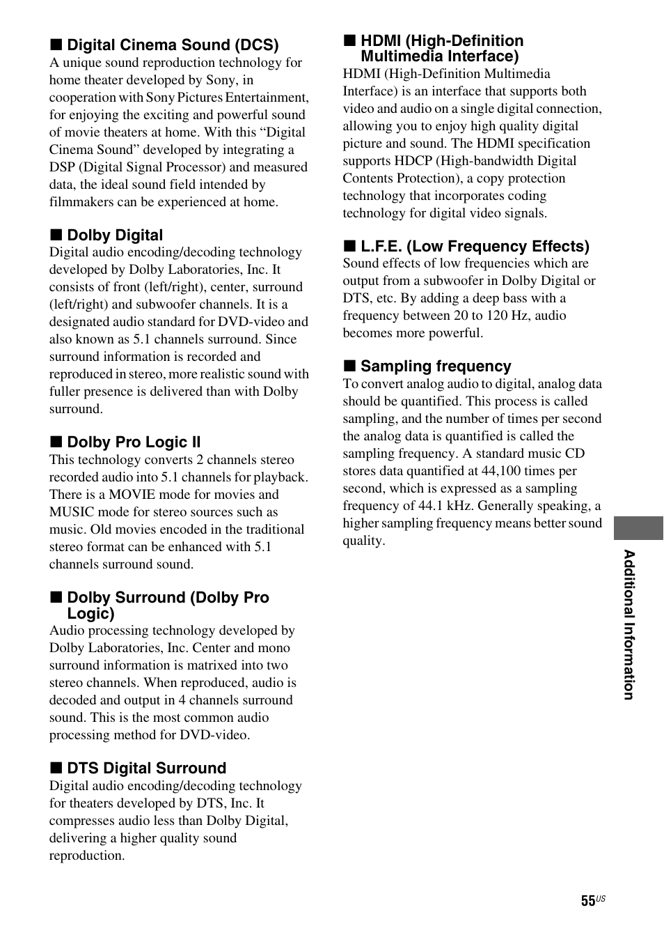 Sony STR-DH500 User Manual | Page 55 / 64