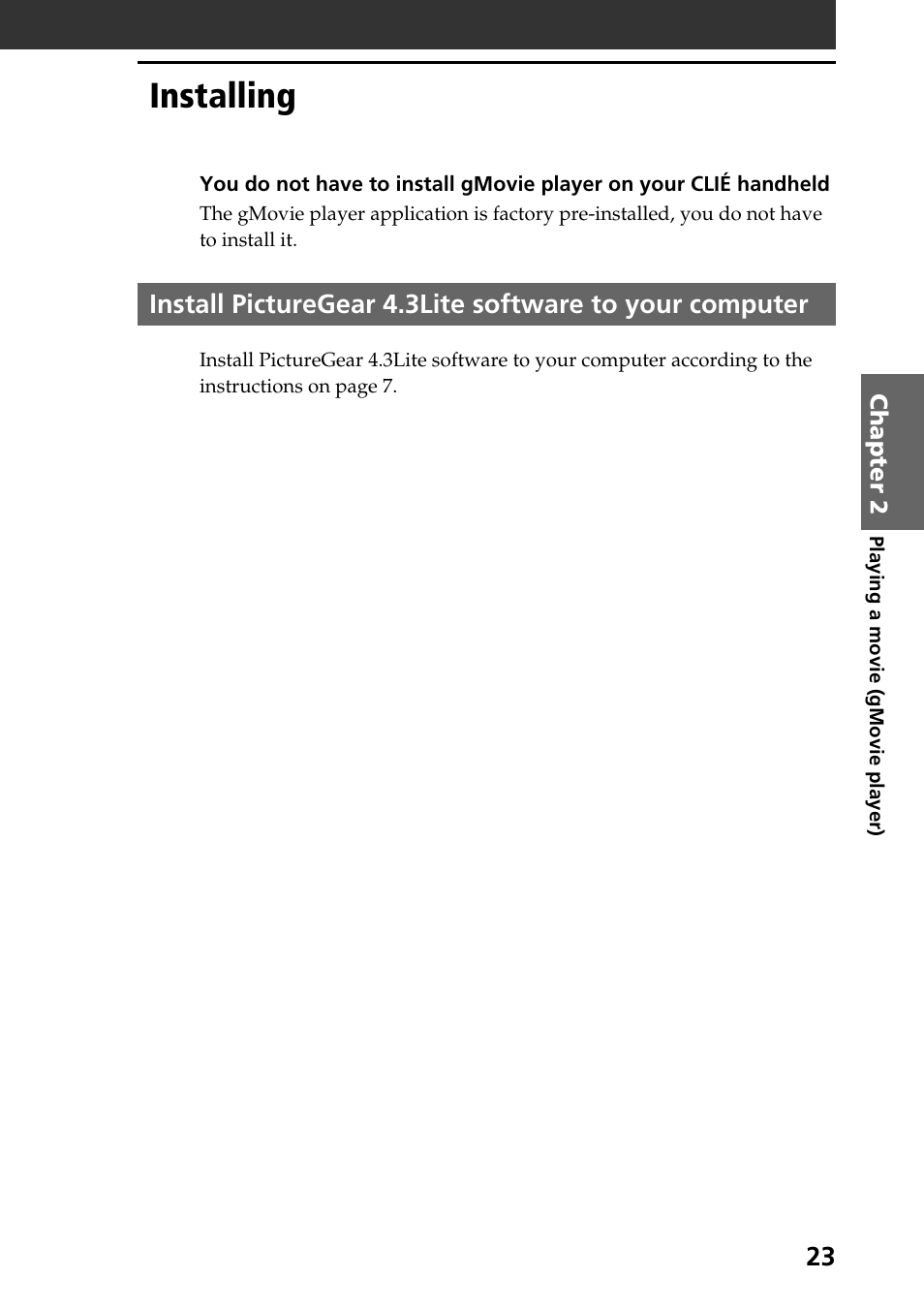 Installing | Sony PEG-S360 User Manual | Page 23 / 40