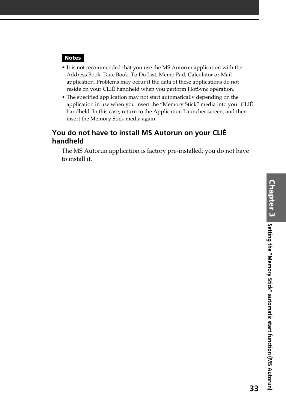 Chapter 3 | Sony PEG-S360 User Manual | Page 33 / 40