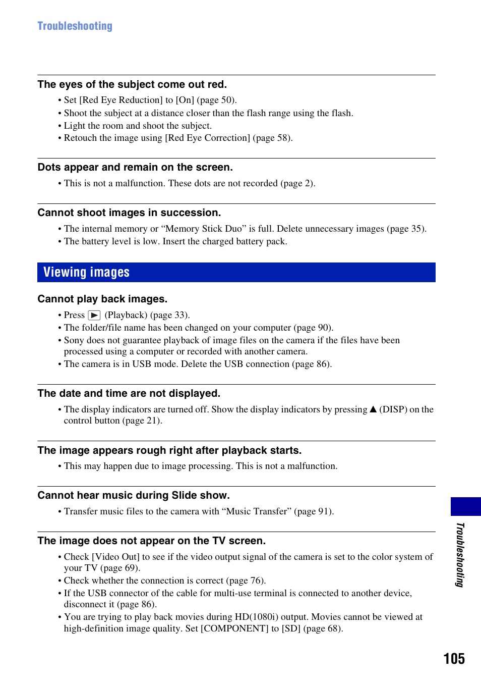 Viewing images | Sony DSC-H3 User Manual | Page 105 / 123