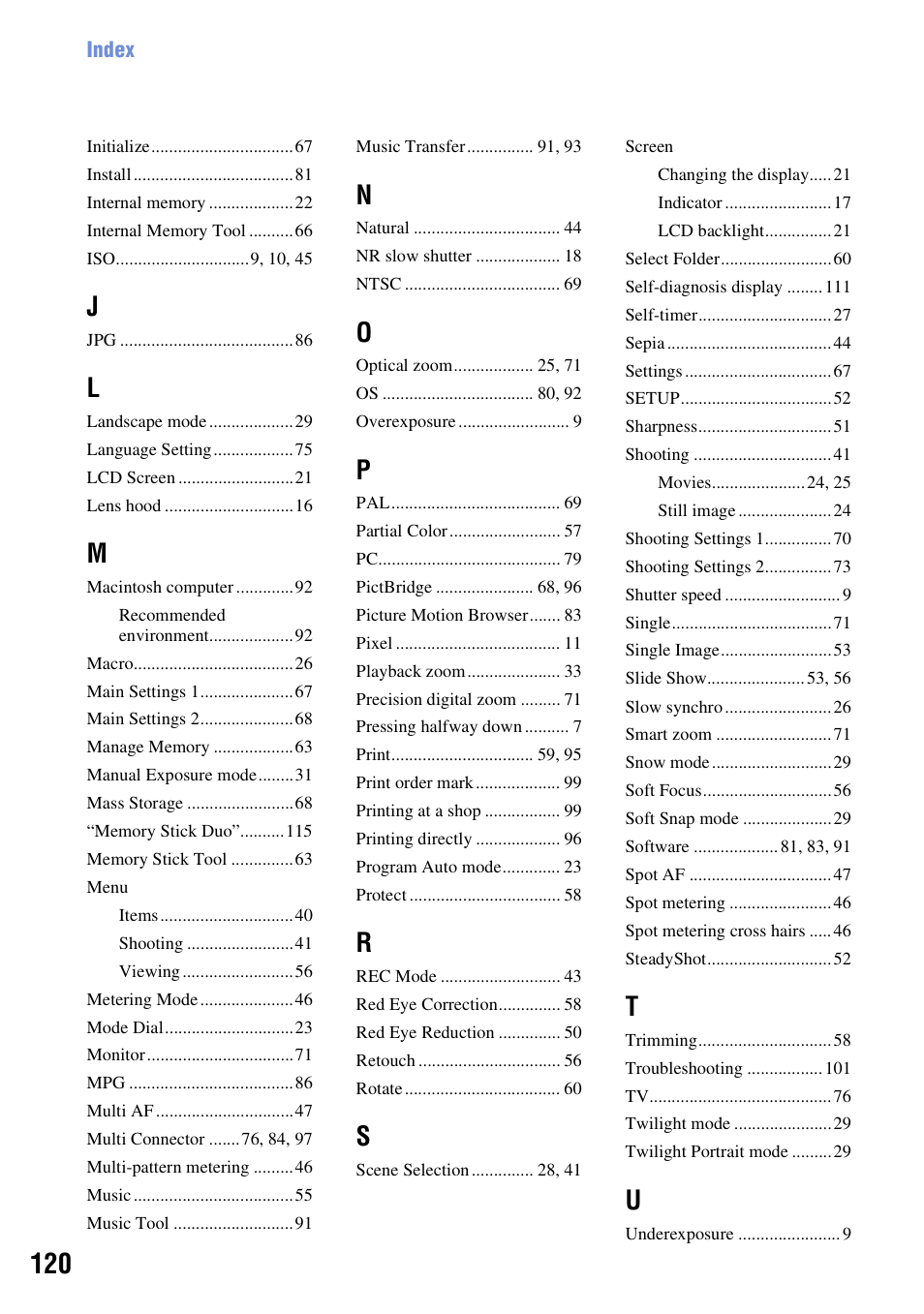 Sony DSC-H3 User Manual | Page 120 / 123