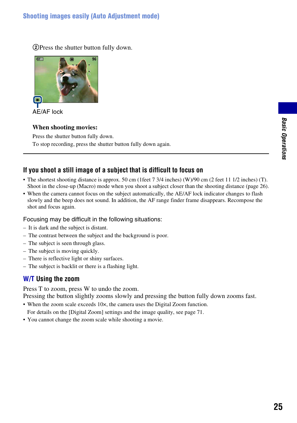 Sony DSC-H3 User Manual | Page 25 / 123