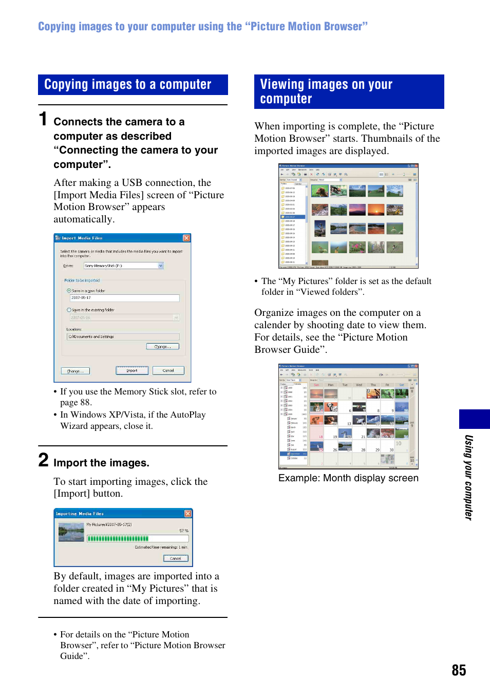 Sony DSC-H3 User Manual | Page 85 / 123