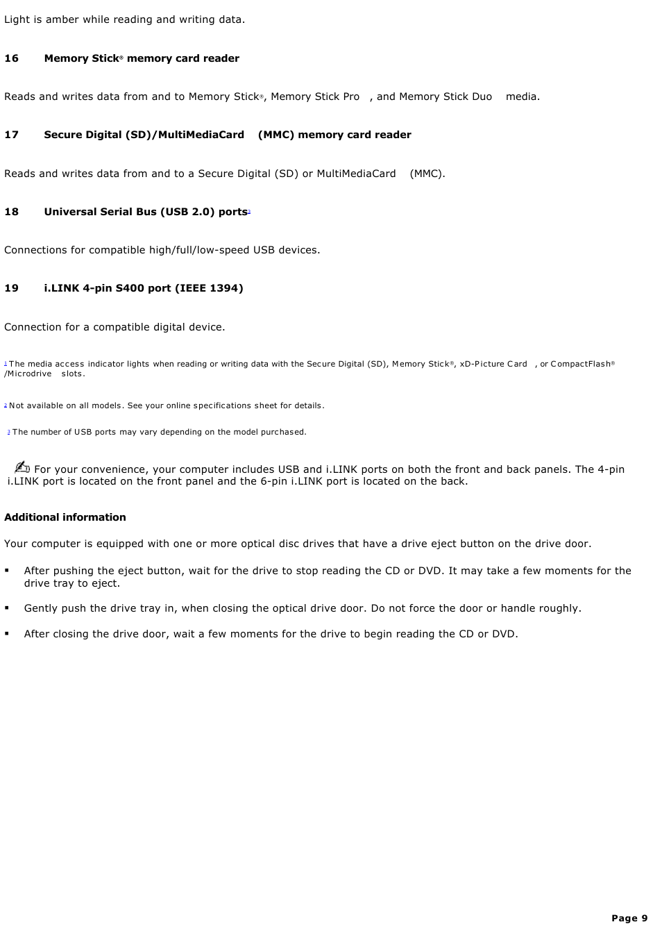 Sony PCV-RS710GX User Manual | Page 9 / 180