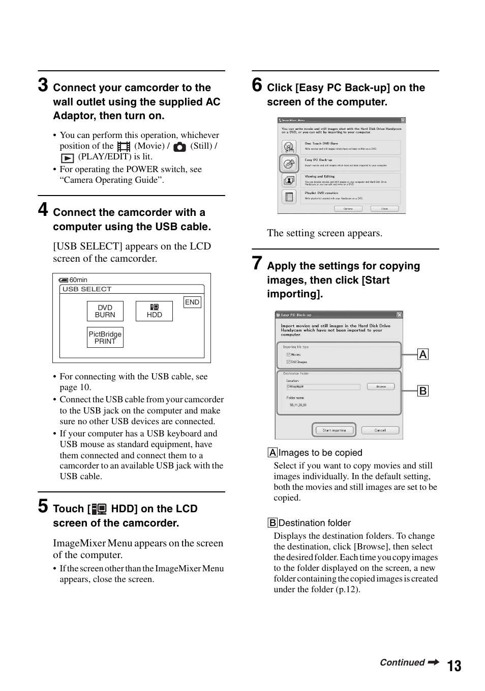 P.13 | Sony DCR-SR100 User Manual | Page 13 / 27