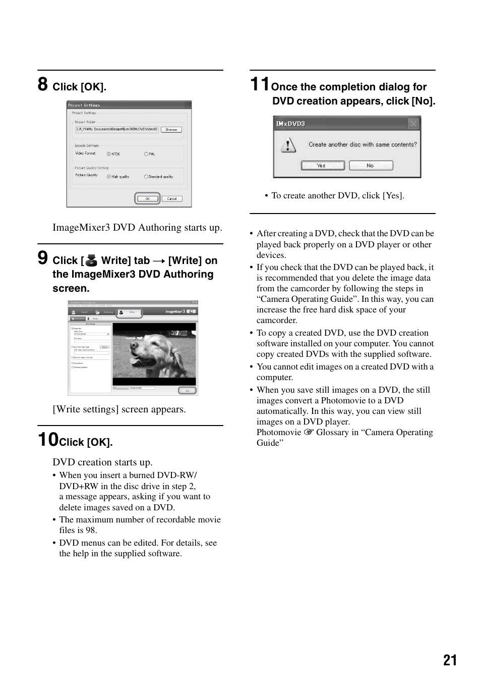 Sony DCR-SR100 User Manual | Page 21 / 27