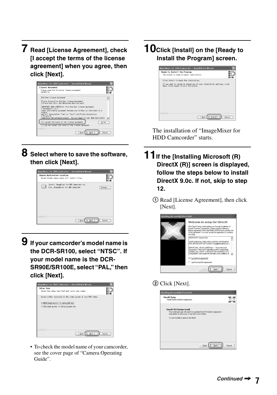 Sony DCR-SR100 User Manual | Page 7 / 27