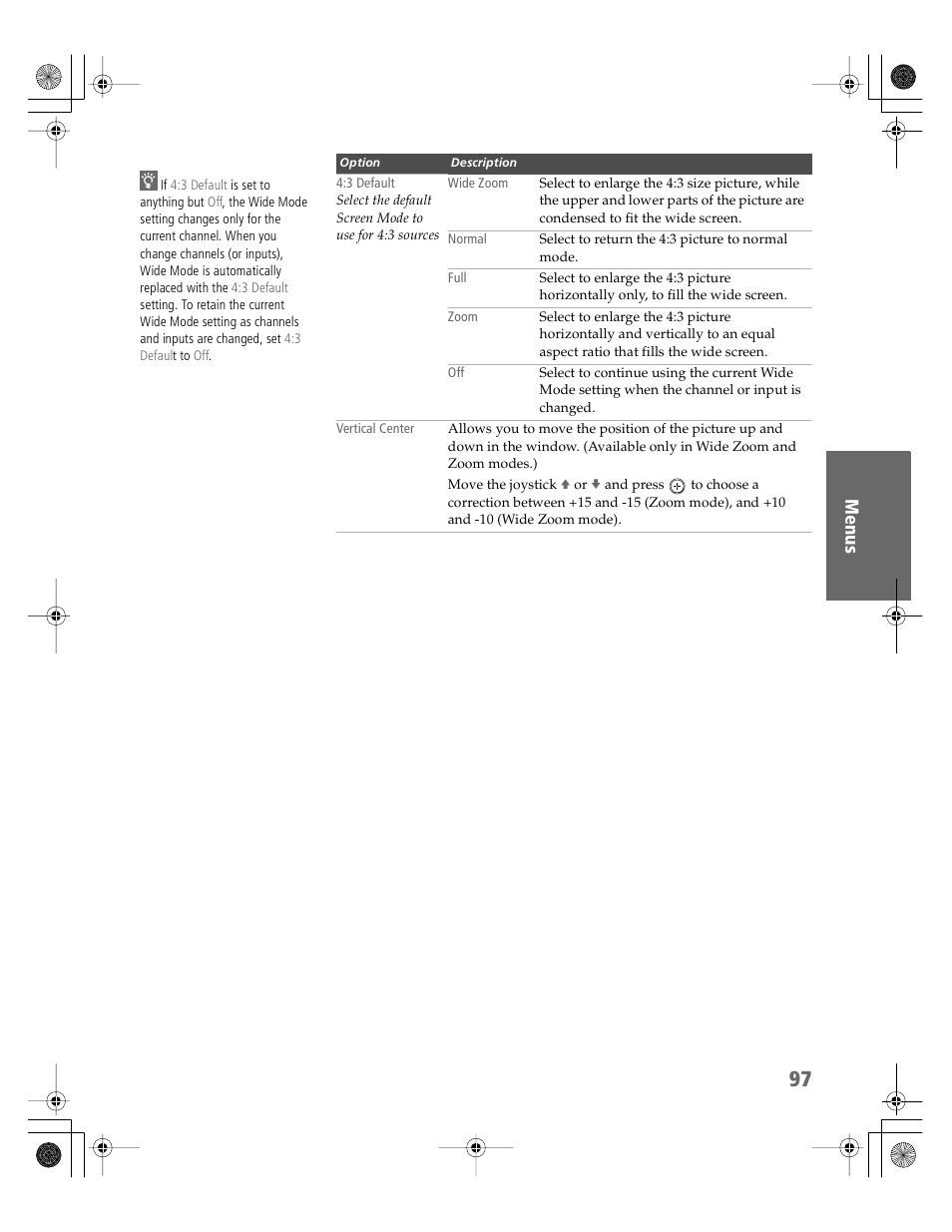 Sony KDP-65WS550 User Manual | Page 98 / 122