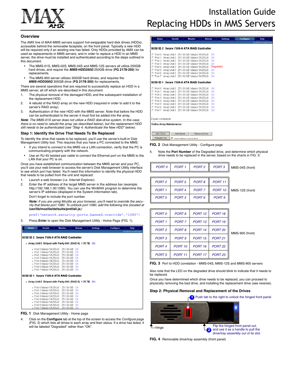 AMX HDDs in MMS Servers User Manual | 2 pages