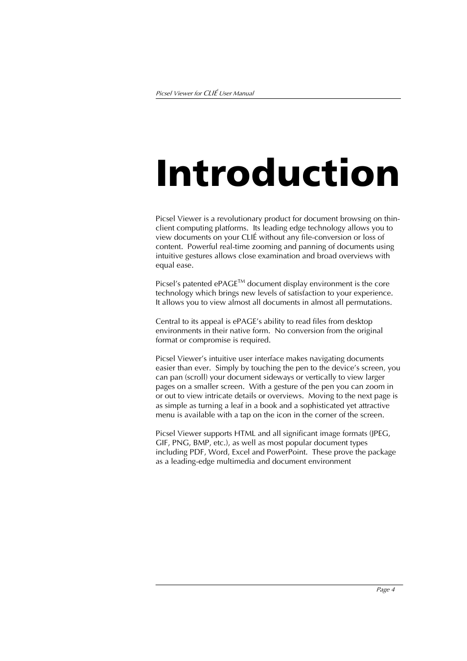 Introduction | Sony PEG-NX80V User Manual | Page 4 / 23