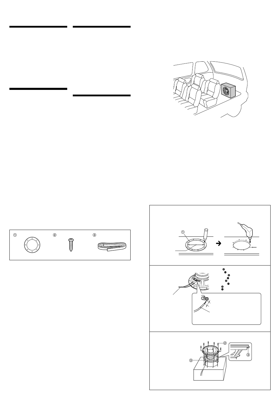 Installation/installation/instalación/ 安裝 | Sony XS-L1246 User Manual | Page 2 / 2