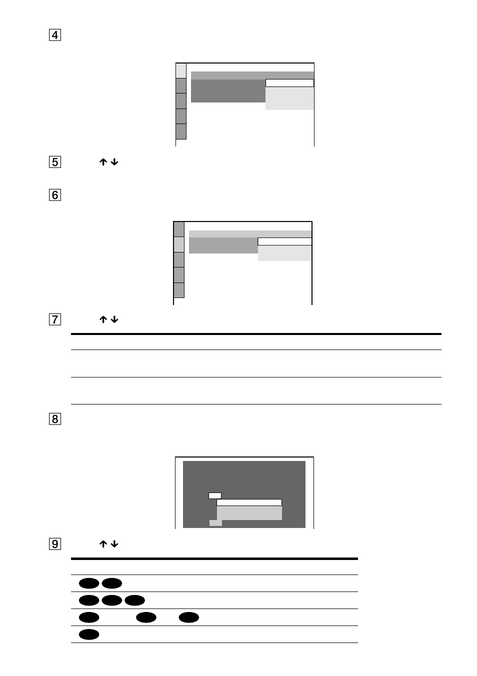 4press enter without inserting a disc, 5press x / x to select a language, 6press enter | 7press x / x to select the item. 8 press enter, 9press x / x to select the item, then press enter | Sony DVP-NS500V User Manual | Page 28 / 96