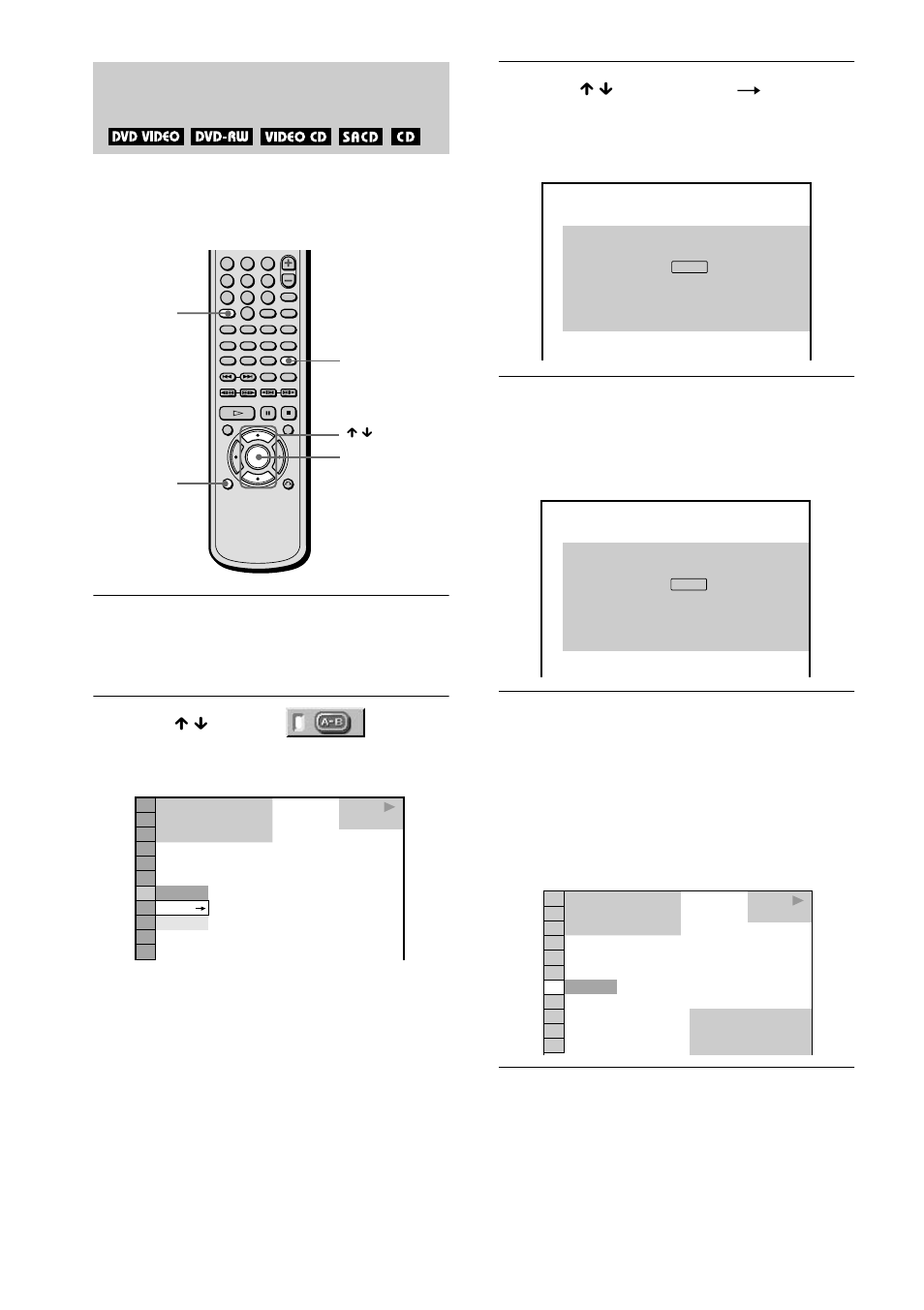 Repeating a specific portion (a-b repeat play) | Sony DVP-NS500V User Manual | Page 42 / 96