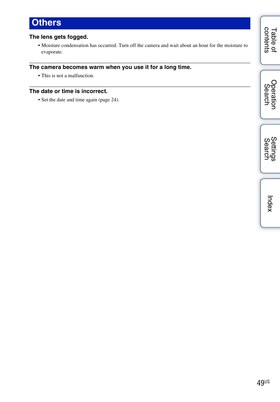 Others | Sony HDR-AS10 User Manual | Page 49 / 60