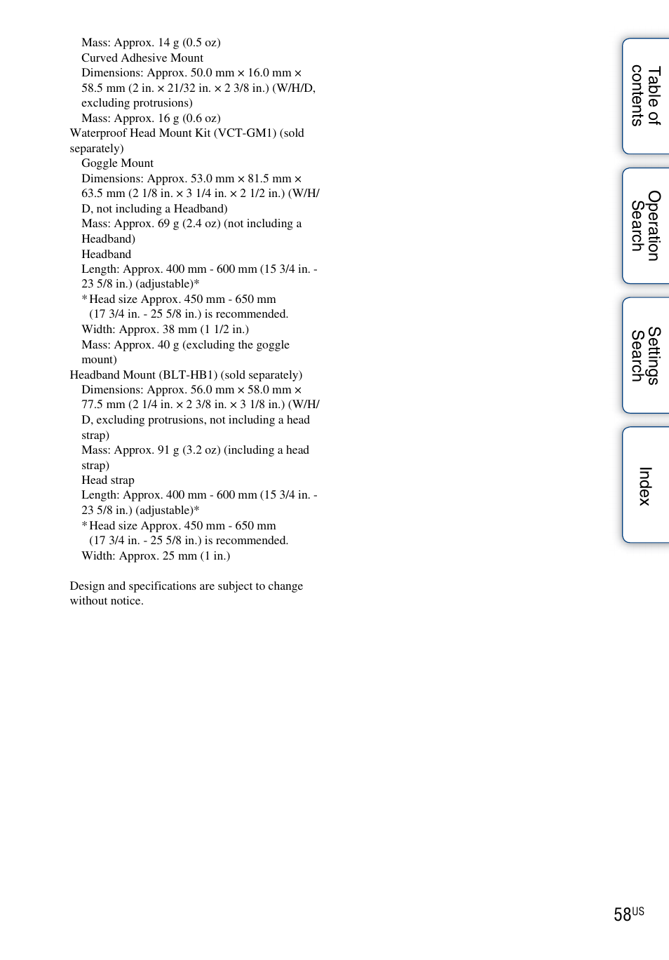 Sony HDR-AS10 User Manual | Page 58 / 60