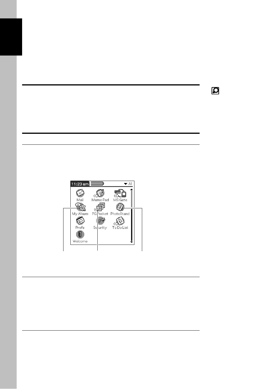 Setup, Startup and basic screen, Setup and startup | Sony PEG-N760C User Manual | Page 8 / 29