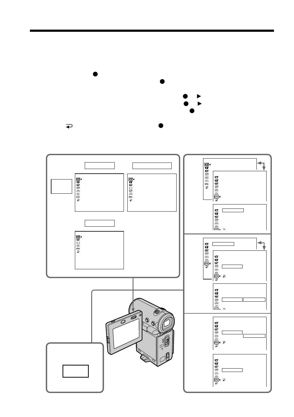 Customizing your camcorder, Changing the menu settings | Sony DCR-IP5 User Manual | Page 102 / 196