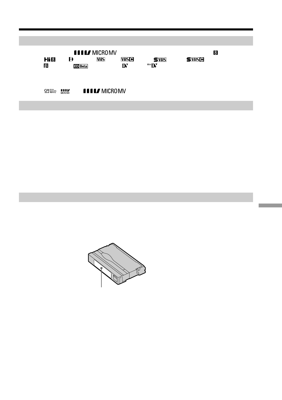 Additional information, Compatible cassettes | Sony DCR-IP5 User Manual | Page 173 / 196