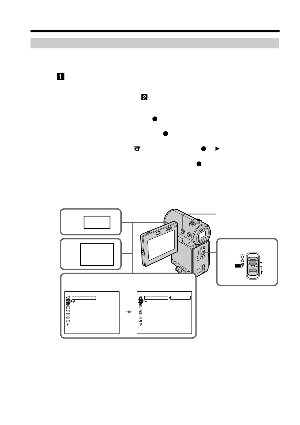 Recording a program, Menu | Sony DCR-IP5 User Manual | Page 84 / 196