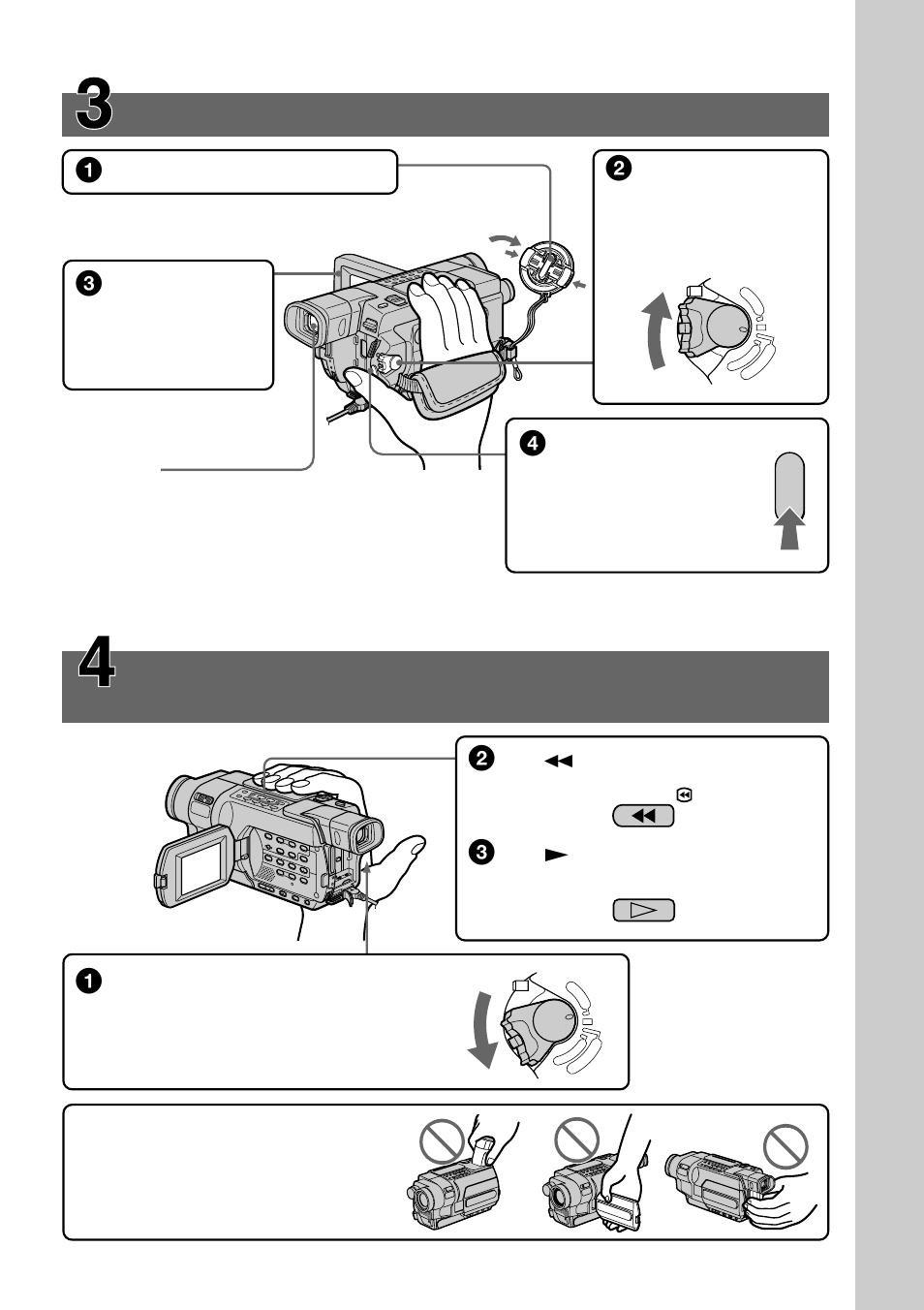 11 recording a picture, Monitoring the playback picture on the lcd screen, P. 30) | P. 45), Rew play | Sony DCR-TRV250 User Manual | Page 11 / 268