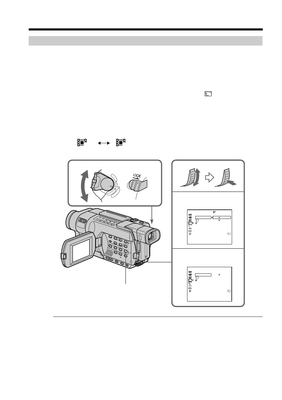 Selecting the moving picture size, Menu | Sony DCR-TRV250 User Manual | Page 130 / 268