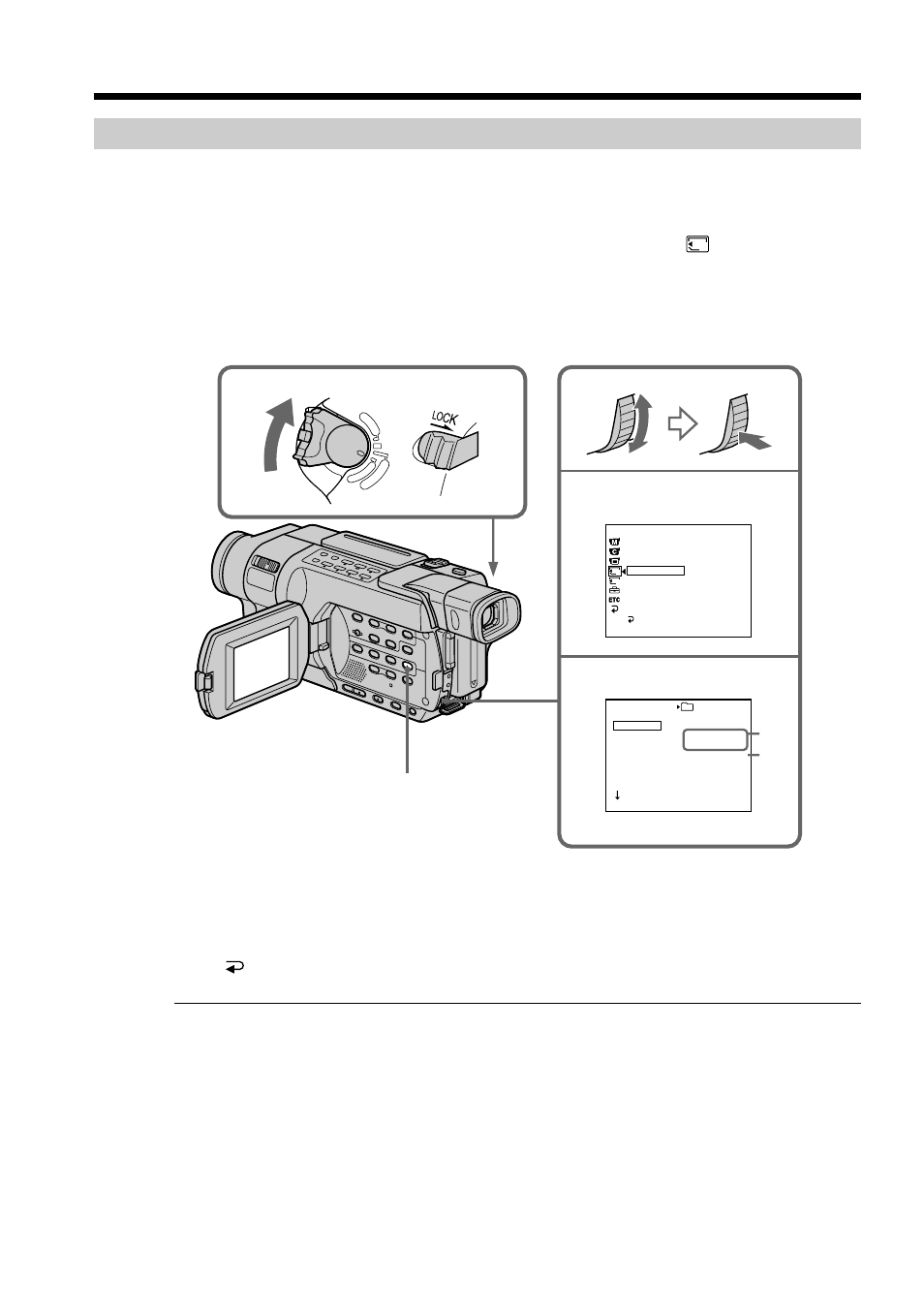 Setting up a folder selecting a recording folder, Press return in step (3) | Sony DCR-TRV250 User Manual | Page 162 / 268