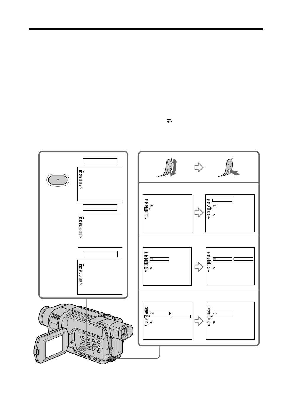 Customizing your camcorder, Changing the menu settings | Sony DCR-TRV250 User Manual | Page 210 / 268
