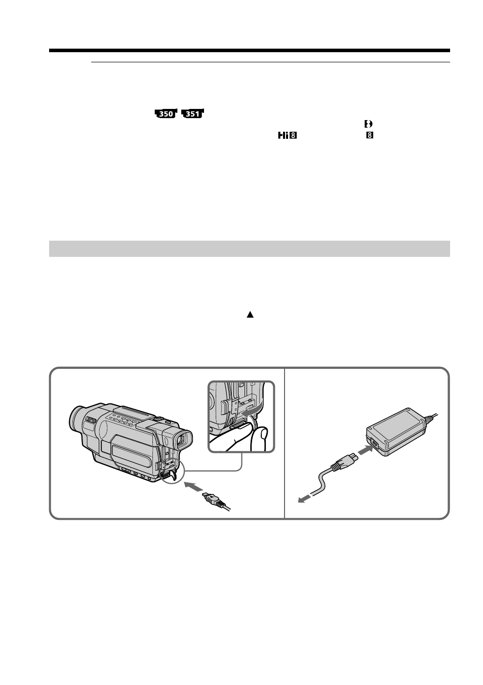 Connecting to a wall outlet | Sony DCR-TRV250 User Manual | Page 24 / 268