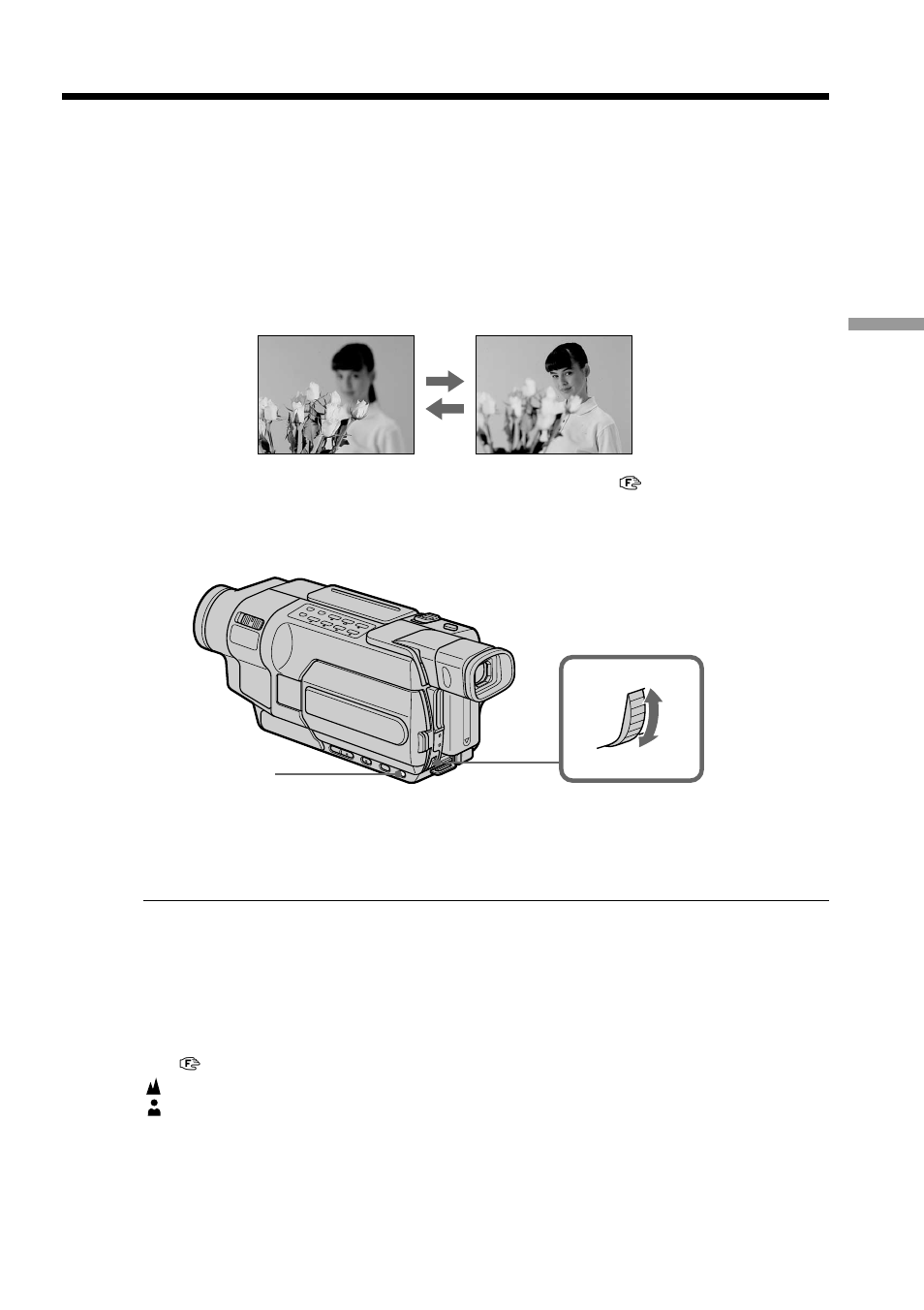 Focusing manually | Sony DCR-TRV250 User Manual | Page 71 / 268