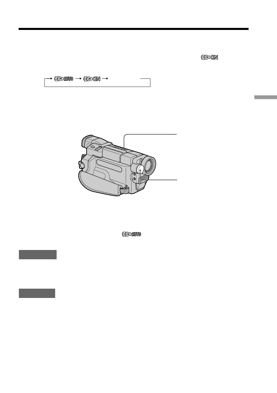 Using the built-in light | Sony DCR-TRV250 User Manual | Page 79 / 268