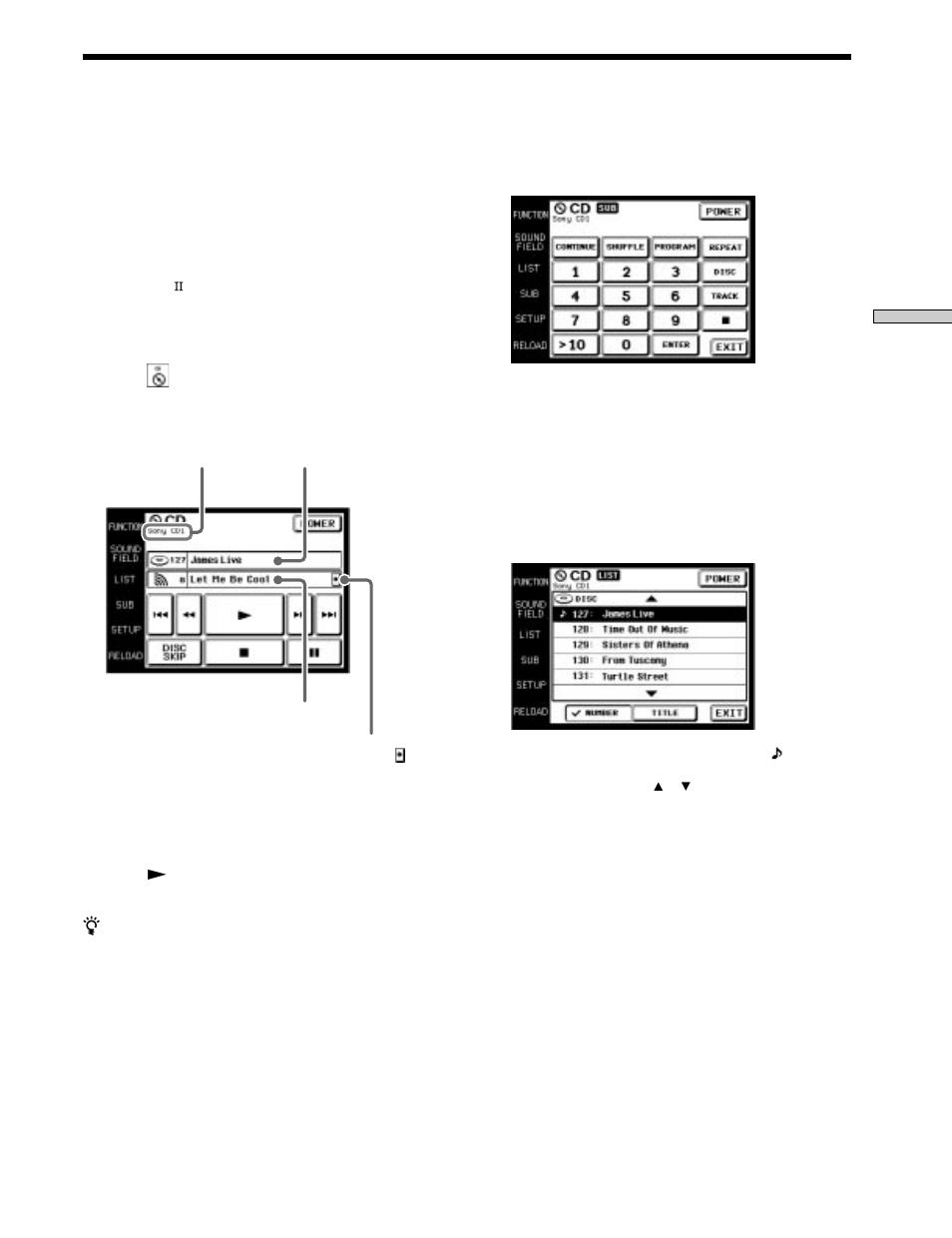 Example: operating a cd player | Sony RM-TP503 User Manual | Page 13 / 132
