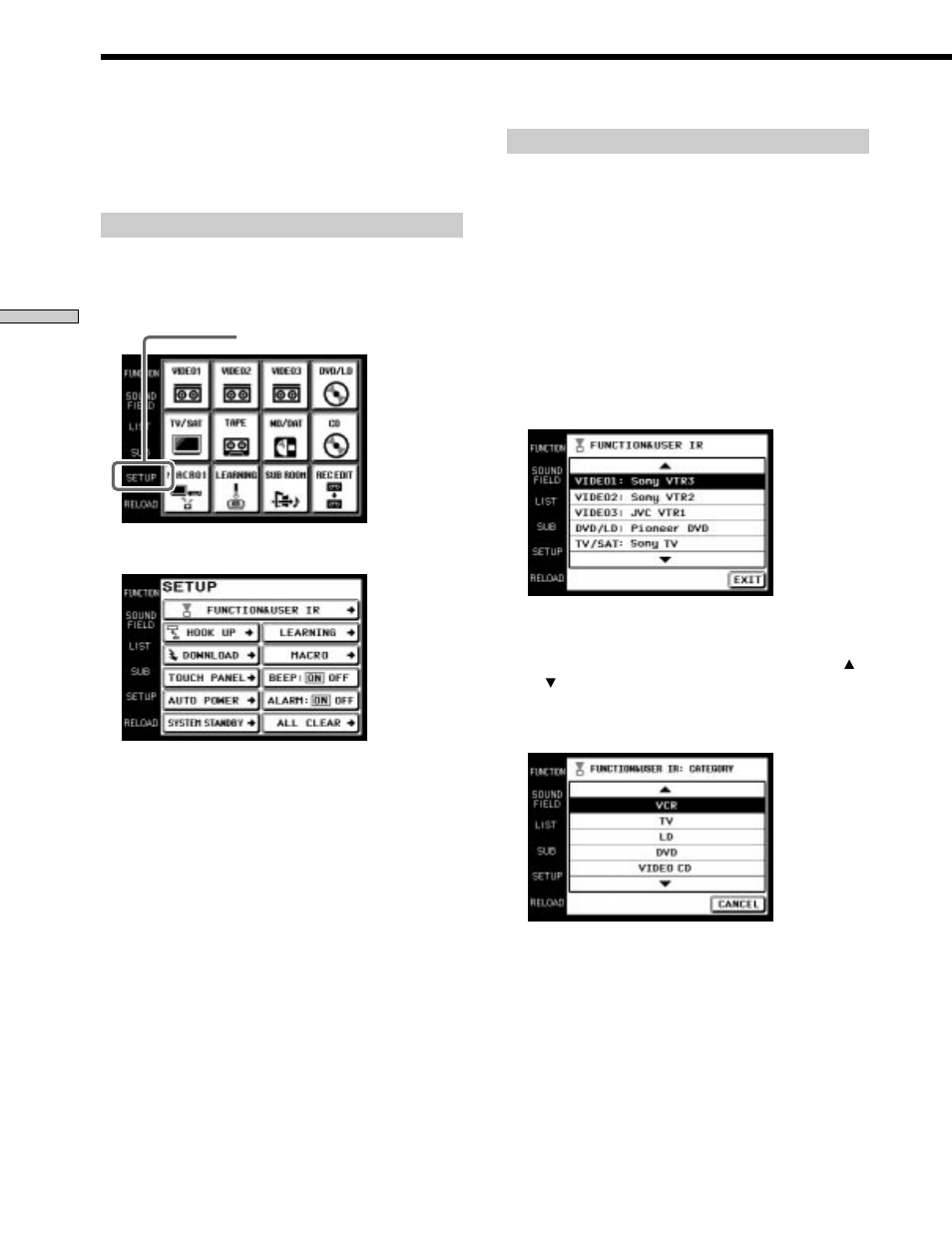 Adjusting the commander’s operating environment | Sony RM-TP503 User Manual | Page 24 / 132