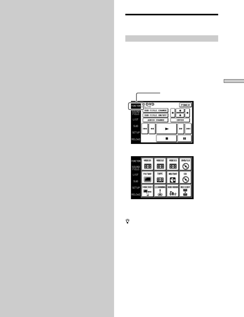 Fonctionnement, Opérations élémentaires | Sony RM-TP503 User Manual | Page 43 / 132